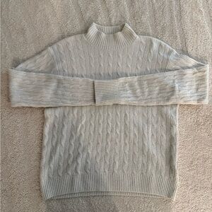 White Cable Knit Sweater